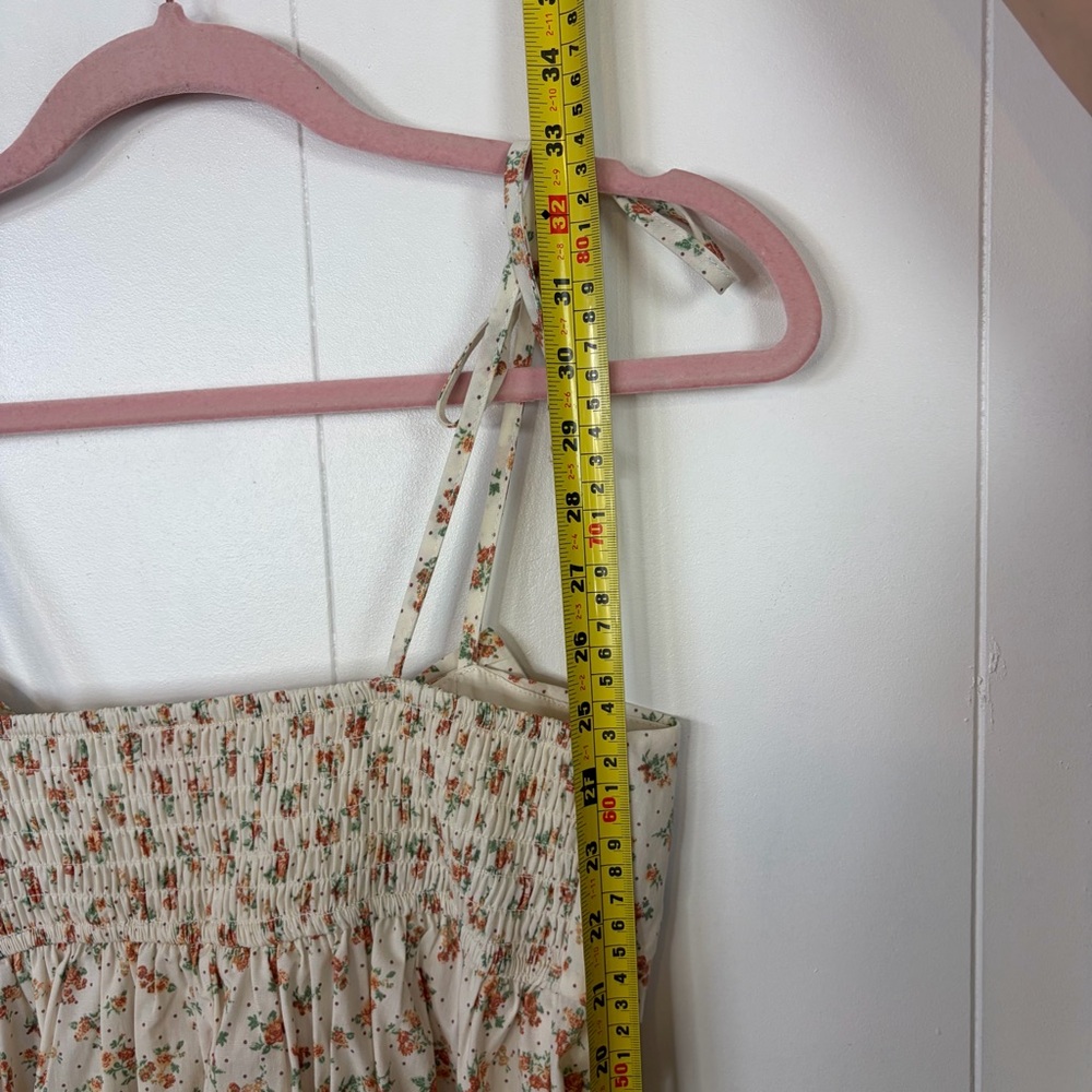 Evolutionary Floral Summer Mini Sundress Bow Dress Boho Cottagecore size medium - Picture 11 of 13